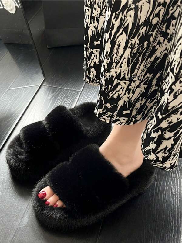 Eleganti e confortevoli ciabatte da donna, con suola spessa e soffice, di taglia grande, scarpe da casa indoor
