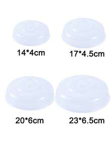 微波炉圆形塑料碗盖 - 透明食品盖，适用于厨房和餐厅 - 彩色 - 查看 5