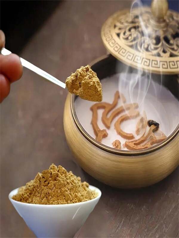 20G Polvo de sándalo natural, polvo de incienso, incienso hecho a mano en forma de torre de flujo de aire, sello de incienso, aroma de incienso Buda