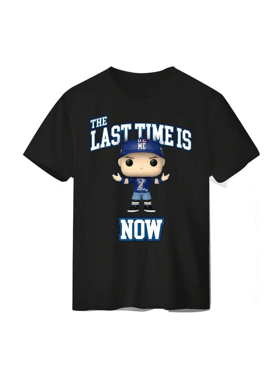 The Last Time Is Now WWE Wrestling Fan 100% Cotton 1pcs Men's Pop 220g T Shirt - 黑色 - 查看 1