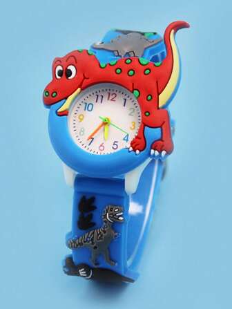 Dinosaur Tyrannosaurus Rex Kids' Cute 3D Stereoscopic Quartz Wristwatch, Classic Quartz Watch For Learning Time