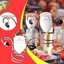 1pc Christmas Wine Bottle Rack Wine Bottle Christmas Rack Wine Glass Rack Holiday Wine Bottle And Wine Glass Rack - Multicolor - View 1