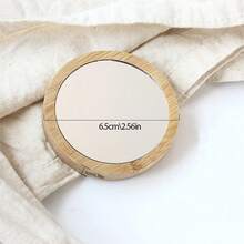 1/3/5pcs Customized Engraved Wooden Travel Mirror With Personalized Text, Portable, Suitable For Bridesmaids, Girlfriends, Valentine's Day And Mother's Day Gifts, Bridesmaid Gift, Makeup Mirror,Multi-Functional, ,Ornamental,Reusable,Exquisite,Stylish,High-Quality,Colorful,Modern,Custom,Personalized,Unique,Ideal Gifts For Him,Ideal Gifts For Her,Boyfriend,Dad,Girlfriend,Mom,Family,Friends,Tea Room,Home,Garden,Office,For Anniversaries,For Valentine's Day,For Mother's Day,For Birthdays,For Father's Day,For Graduation,For Weddings,For Housewarming - Multicolor - View 3