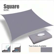 Vela cuadrada de toldo/toldo para terraza exterior, gruesa, de tela de poliéster Oxford impermeable y resistente a los rayos UV