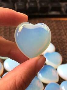 1 件 1.18 英寸玫瑰石英水晶心形大疗愈水晶粉色心形爱心水晶石灵气宝石掌心忧虑石缓解焦虑水晶礼物