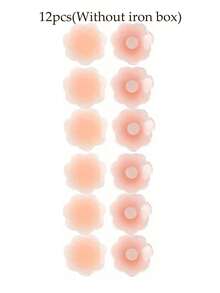 12pcs Silicone Nipple Cover Reusable Women Breast Petals Lift Invisible Bras Pasties Bra Padding Sticker Patch Adhesive Pads - Multicolor - View 20