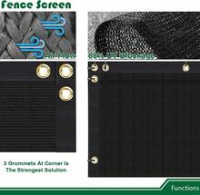 Goleray 8'X12' Fence Privacy Screen Outdoor Temporary Fence Panels Covering For Outside Mesh Fencing UV Blockage Windscreen Shade Net Cover For Backyard Patio Garden, Black - White - View 3
