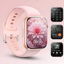1pc Comfort Silicone Strap Unisex Smart Watch, 2.01" Touch Screen, With Calling Function, Call/Alarm/Message Reminder, Multi-Sport Modes, Fitness Tracker, Step & Calorie Counter, USB Charging, Compatible With Android & IOS - 240P TFT Display, 160mAh Lithium Polymer Battery