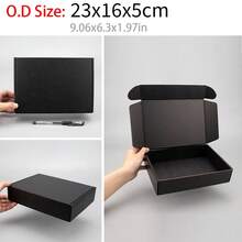 10pcs/Set Black Corrugated Paper Boxes, High-Quality Postal Shipping Boxes, Express Packaging Boxes, Packing Materials, Airplane Boxes, Gift Boxes, Corrugated Cartons, Express Boxes