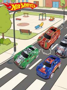 1 PIEZA Llavero de coche de arrastre con licencia oficial de Hot Wheels, bolsa ciega de la serie GT K-CARS con un estilo aleatorio de 12, juguete de mini coche divertido que se mueve hacia adelante después de arrastrar, clip para bolso, mochila, relleno de calcetines, decoraciones navideñas para amigos y coleccionistas - CT-HW056 - Ver 9