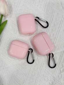 1pc Pink TPU Case, Minimalist Design Compatible With Apple 1/2 Gen Bluetooth Earphones, Protective Cover Compatible With Airpods Pro 3, Soft Shell For Cute 5th Gen, 2/3, Anti-Drop Compatible With Airpods Pro 2 - Pink - View 2