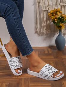 2025 Summer Fashionable Classic Versatile Durable Outdoor Slippers, Minimalist Casual Soft & Comfortable - White - View 2
