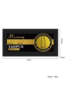 160片-320片热销透明假指甲美甲拱形指甲半磨砂美甲无痕假指甲 - 無色 - 查看 8