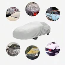 Silver Gray Car Cover, Thick PEVA Material, Dust-Proof, Scratch-Resistant, Breathable, Waterproof All-Weather All-Season Vehicle Protection, Suitable For Sedans, Essential Car Accessory To Protect Your Beloved Car
