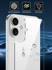 2pcs 9H Hardness Tempered Glass Back Screen Protector, Compatible With IPhone 11/12/13/14/15/16 Full Series, Anti-Scratch, Precise Touchscreen