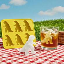 1 件怪物冰模，自制风味冷冻零食模具大号硅胶冰块模具可制作 6 个巨型威士忌冰龙硅胶 - 彩色 - 查看 7