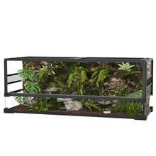 34 Gallon Reptile Glass Terrarium, 24" X 18" X 18" With Top & Side Screen Ventilation Reptile Terrarium, Double Hinge Door & Anti Escape Reptile Tank For Lizard Tortoise Snake - Transparent 67 Gallon - View 1