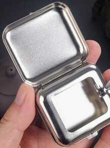 1 pieza Mini cenicero de metal, cenicero de bolsillo portátil, accesorios de cigarrillo para exteriores, cenicero de coche creativo