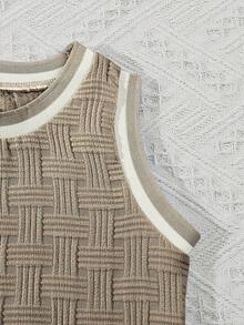 Bhchntiy 3 件套婴儿男童夏季罗纹领纹理面料纯色背心、短裤和斜挎包休闲时尚服装