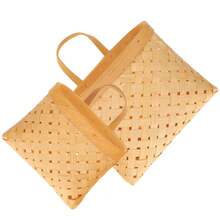 2 Piezas Cestas tejidas para colgar en la pared, cestas colgantes de cocina, cestas tejidas para colgar objetos varios - 1 - Ver 7