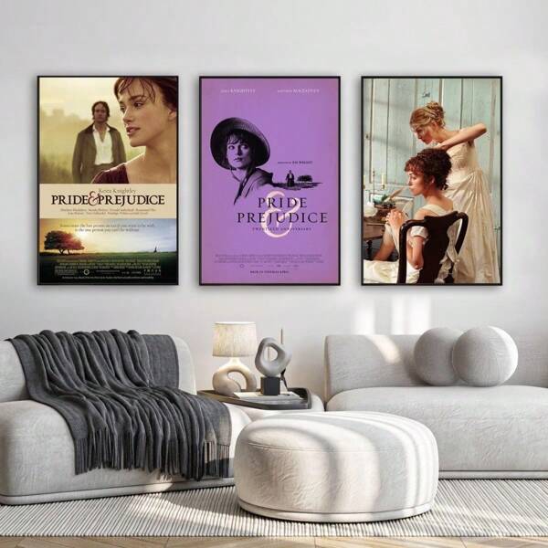 1pc Pride And Prejudice Movie Poster, Wall Art, Home Decoration, Holiday Gift, Office Decoration, Great For Room Decoration, Perfect Choice For Living Room And Bedroom Decoration, Indoor, Hallway, Study, High Quality Artwork, Bedroom Wall Art, Premium Decorative Painting, Frameless