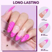 Makartt 3D Nail Foil Glue, 2Pcs 8ml Nails Transfer Gel Adhesive Linear,, Ripple Designs, LED Lamp Required - 2 chai 3D 8ml - Xem 6