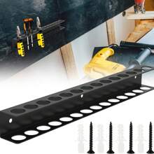 Estantería de herramientas de pared, soporte de pinzas de tigre y clips para destornilladores, estantería colgante multifuncional para herramientas, diseño de colocación ordenada con agujeros, material de metal negro, fijación a la pared ahorra espacio, solución de almacenamiento de herramientas para el hogar/garaje industrial, organizador práctico para mujer, esencial para viajes, regreso a la escuela, dormitorio