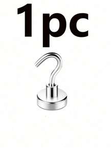 5pcs Heavy Duty Magnetic Hooks, Powerful Neodymium Metal Magnets With Magnetic Hooks For Hanging, Magnetic Hooks For Cruise Ship Camping Grill Kitchen Fridge Garage Walls