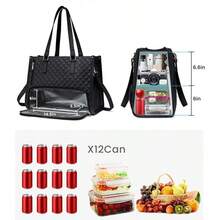 Lavenra All in One Tote Bag Laptop Bag With Lunch Compartment Convertible Laptop Bag Work - Caqui - Ver 5