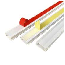 1 pezzo di condotto per cavi con supporto adesivo, protezione per cavi, condotto per cavi con supporto adesivo, condotto per cavi quadrato isolato, installazione in superficie, condotto per cavi in plastica bianca, cablaggio a parete, condotto per cavi in PVC ignifugo.