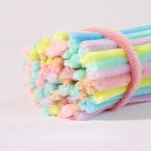 100/500 件粉彩管道清洁器雪尼尔茎 12 英寸散装管道清洁器花什锦毛绒棒适用于创意学校项目 DIY 万圣节圣诞节装饰，5 种颜色（5 种马卡龙色）