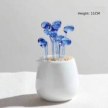 Colorful Creative Glass Plant Desk Decoration Glass Succulent Terrarium - Mini Cactus And Sprout Planter Decor Piece For Office And Home Gift Home Decor - Multicolor - View 18