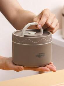 保温饭盒&保温袋-1个不锈钢保温碗和3个不锈钢保温碗+1个保温袋多种规格可选，密封保温饭盒，适合学校、办公室、户外露营和家庭使用，棕色，可微波炉加热