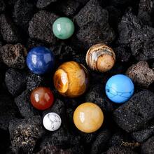 天然水晶原石和太阳系水晶球套装——儿童节的完美礼物 - 行星套盒 - 查看 3