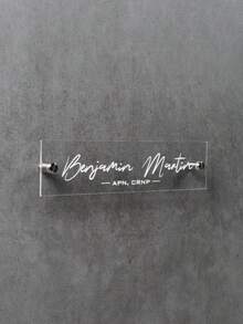 Custom Office Door Name Plate Personalized Acrylic Sign Professional Name Tag For Doctors Nurses Teachers Counselors Staff Business Desk Or Clinic Room Decor Unique Gift Idea For Graduation Promotions Appreciation Week Work Anniversary Office Accessories House Decoration Home Decor Back To School Gift Father's Day Present,Graphic Print,Xmas Decoration,For Housewarming - Multicolor - View 5