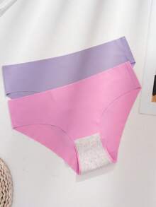 7pcs/Pack Women Seamless No-Show Panties, Multi-Color, Sports & Casual Comfort Triangle Briefs - Multicolor - View 7