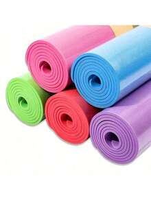 紫色彩色纯色双面加厚加宽运动垫，防滑抓地EVA瑜伽垫 - 初学者垫 - 男女高密度健身垫，普拉提垫，防水防滑，防撕裂，户外加厚EVA野餐垫，防滑减震静音跳绳垫，专业运动垫，轻便，瑜伽、普拉提缓冲支撑 - 紫色 - 查看 6