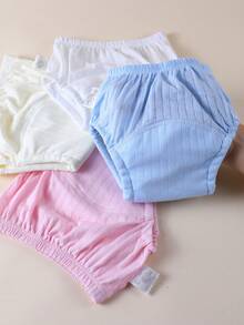 3/4 pezzi Pannolini di addestramento per neonati, pantaloncini di addestramento estivi lavabili e leggeri per bambini e bambine, pannolini di stoffa riutilizzabili, biancheria intima per pannolini morbida e traspirante, adatta per l'addestramento alla toilette, attività all'aperto, articoli essenziali per neonati