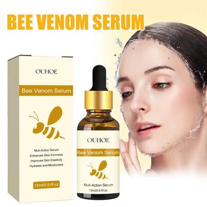 1 Box (1pc, 15ml) Bee Essence Serum - Improves Dry Skin, Tightens Skin, Reduces Fine Lines, Nourishes Skin, Face Serum