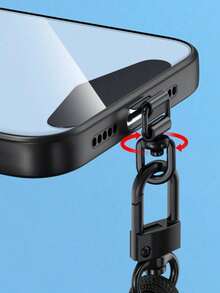 360 Degree Rotatable Stainless Steel Phone Case With Anti Drop Patch And Back Attached Soft Film That Does Not Damage The Phone - Universal Ultra-Thin Metal Hanging Rope Anchor - Multicolor - View 5