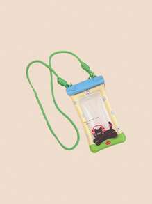 1 pezzo Custodia impermeabile per telefono con ciondolo a tema carino e cartoonesco, touchscreen, borsa trasparente galleggiante per il nuoto