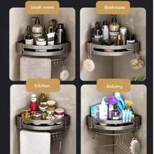 Eckdusche Caddy, rostfreier Dusche Aufbewahrungskorb, Badezimmer Wandhalterung Organizer Regal Schulanfang
