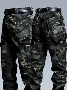 2pack-4pack Men's Tactical Cargo Pants Lightweight Hiking Pants Outdoor Work Pants With Multi Pockets(No Belt)  Casual - Amekaji    Plain    All  Summer    Regular Fit    Pocket  Tape - 2pcs迷彩 - 查看 3