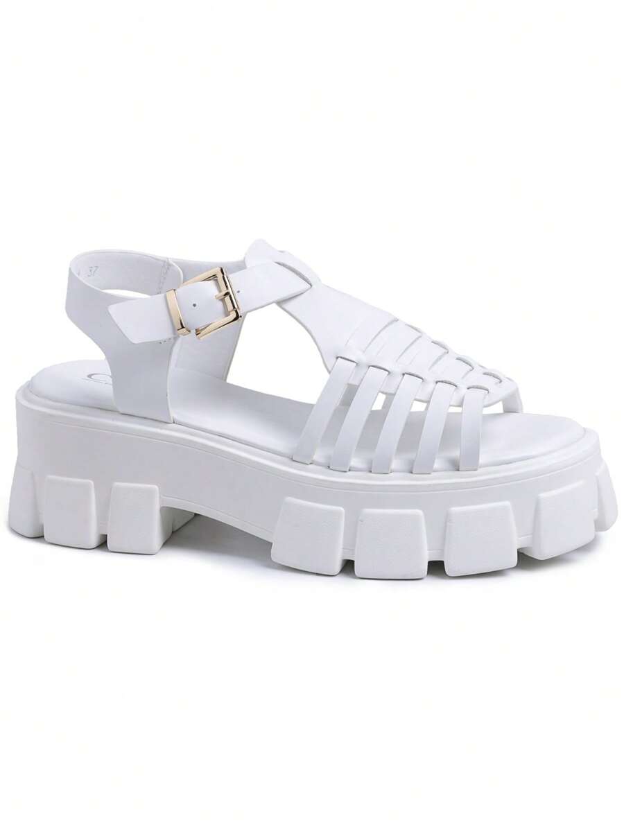 Chunky Platform Sandals – Style And Guaranteed Comfort - White - View 1