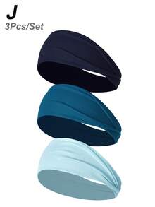 3条/6条装女士弹力宽运动头带，纯色，休闲户外跑步时尚发饰，头巾式头带，秋冬季发带蝴蝶结，适合度假装扮，女士优雅围巾，女士头巾，柔软头巾 - 彩色 - 查看 14