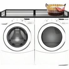 Heavy Duty Washer Dryer Countertop 27.6" Depth X 57" Width Stainless Steel Laundry Countertop Washer And Dryer Countertop For Laundry Room Organization Black - Black - View 1