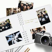1pc Customizable Photo Album With DIY Text, Creative Photo Collection Scrapbook With Spiral Binding, Suitable For Men And Women, Graduation Season/Birthday/Holiday Gift