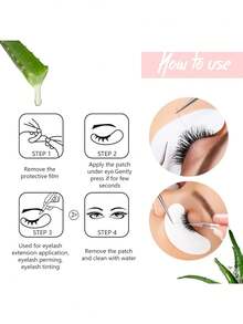 200/100/50/25/10对睫毛延长凝胶贴片套装，天然水凝胶，适用于美容化妆面膜套装用品眼膜垫美容工具 - 彩色 - 查看 6