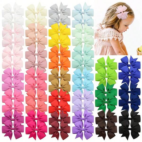 20/40 piezas Vincha para bebé multicolor estilo macarrón, vinchas con moño para niños pequeños, accesorios para el cabello para todas las estaciones, adecuados para uso diario, regalos para fiestas