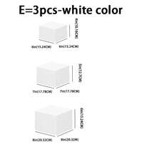 3个/4个/6个装白色/透明亚克力自助食品展示管，五面多功能亚克力支架，底部中空，适用于早餐、自助餐、婚礼、派对等场合。 - 白色 - 查看 9